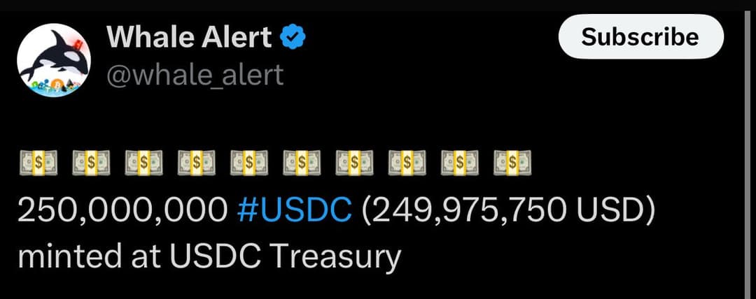 Circle Mints $500 Million USDC in $250 Million Batches, Hits $25 Billion USDC on Solana in 2025