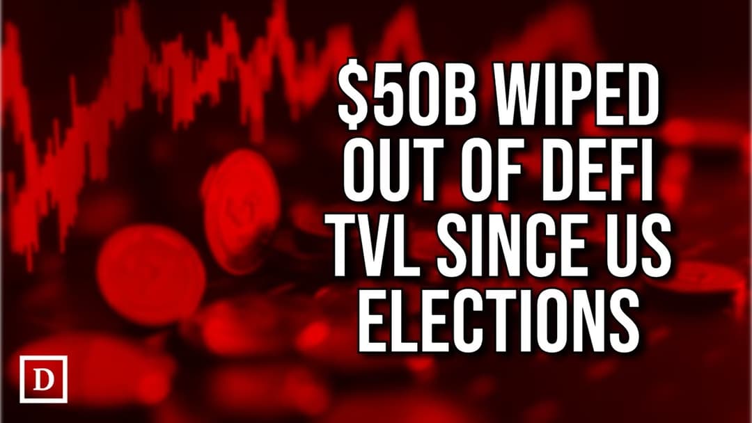 ⏬ DeFi TVL Sheds $50B, Erasing Recent Gains