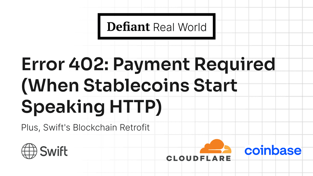 Error 402: Payment Required (When Stablecoins Start Speaking HTTP)