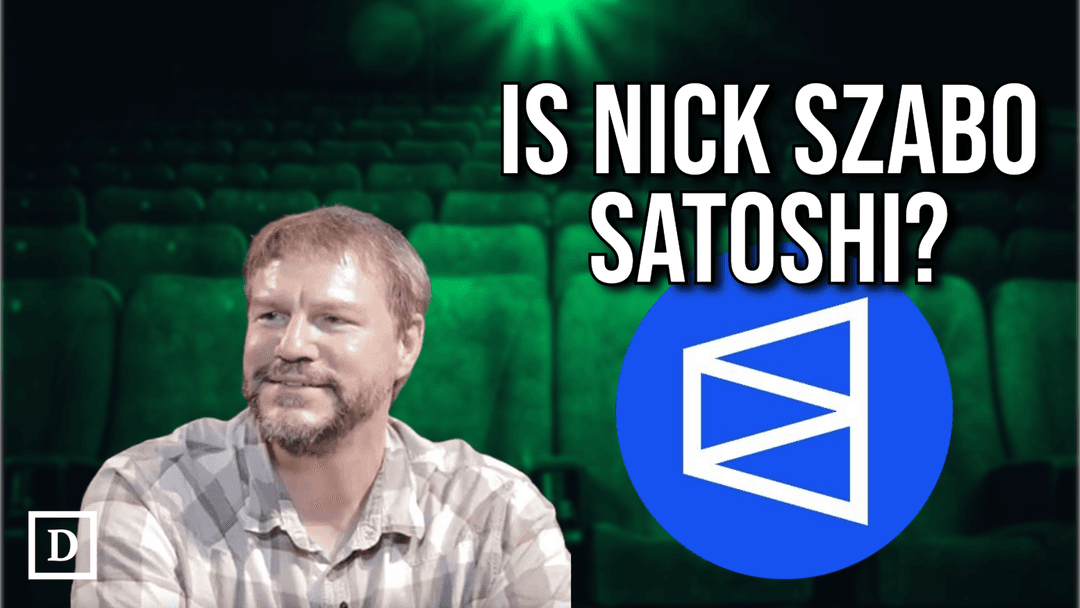 nick szabo with polymarket logo