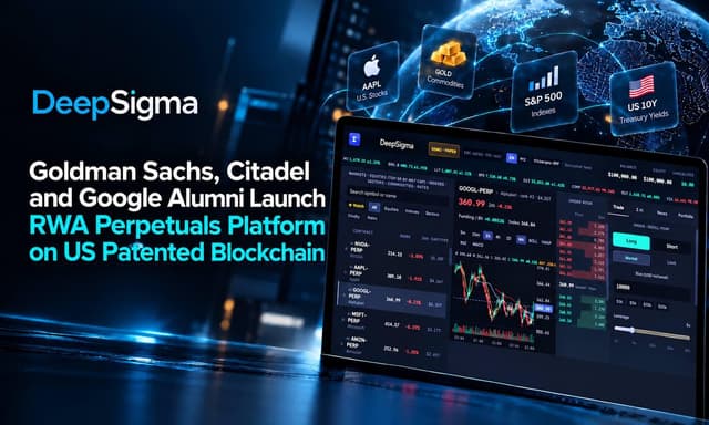 Goldman Sachs, Citadel and Google Alumni Launch RWA Perpetuals Platform on Patented Blockchain