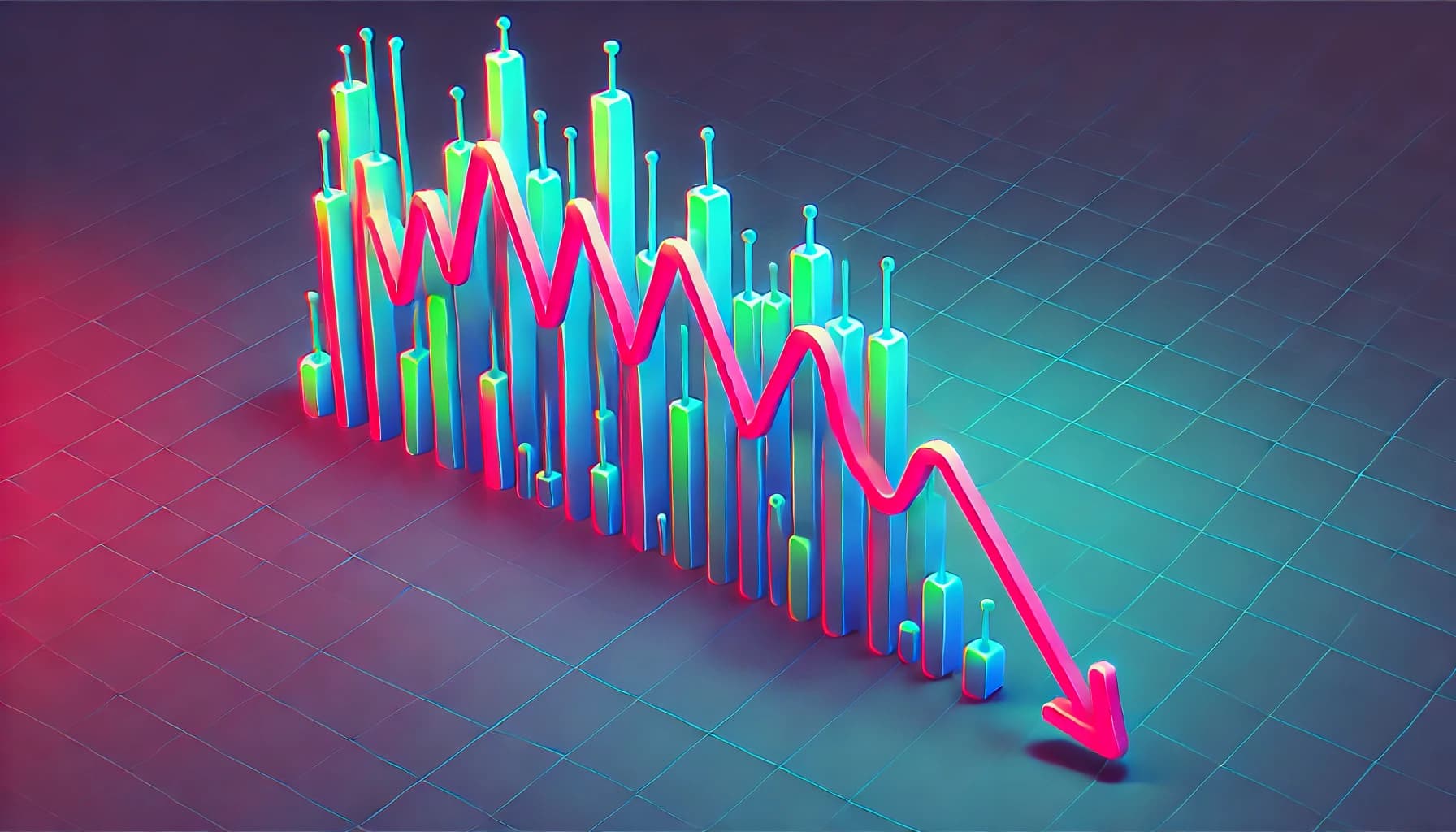 downward trending chart