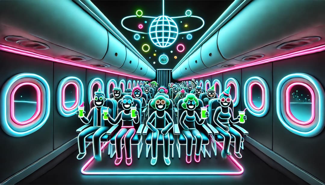 party on a plane