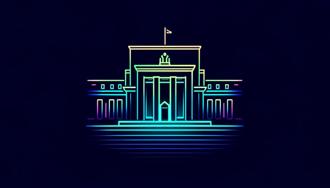 stylized representation of the fed building