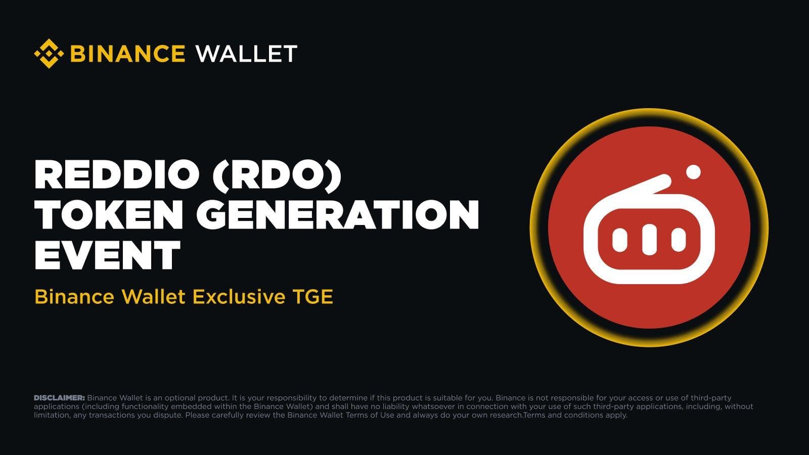 Reddio’s Exclusive Token Generation Event (TGE) and Alpha Trading on Binance Wallet - May 29, 2025