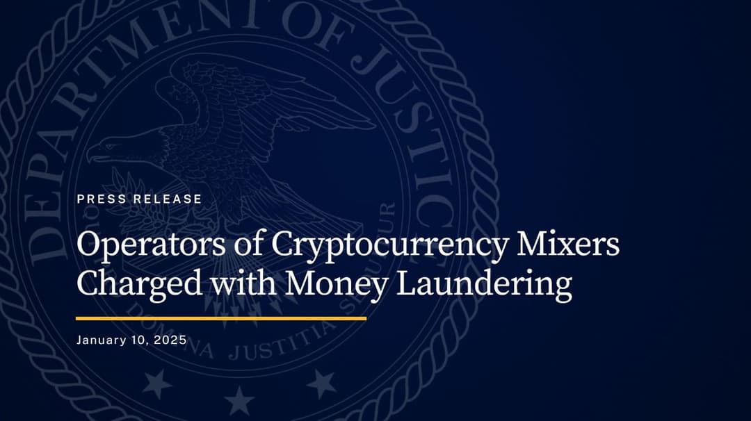U.S. Charges Three Russians with Money Laundering for Operating Blender and Sinbad Crypto Mixers; Two Arrested