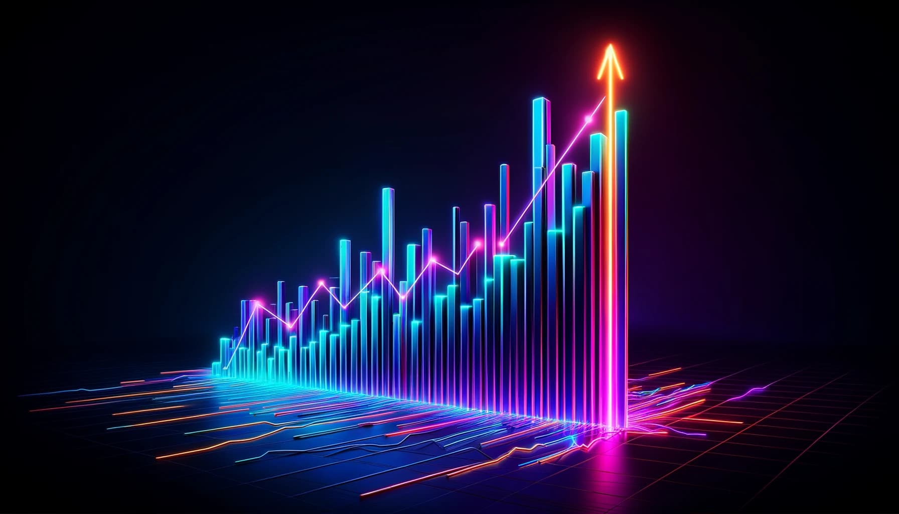 image of a chart trending higher