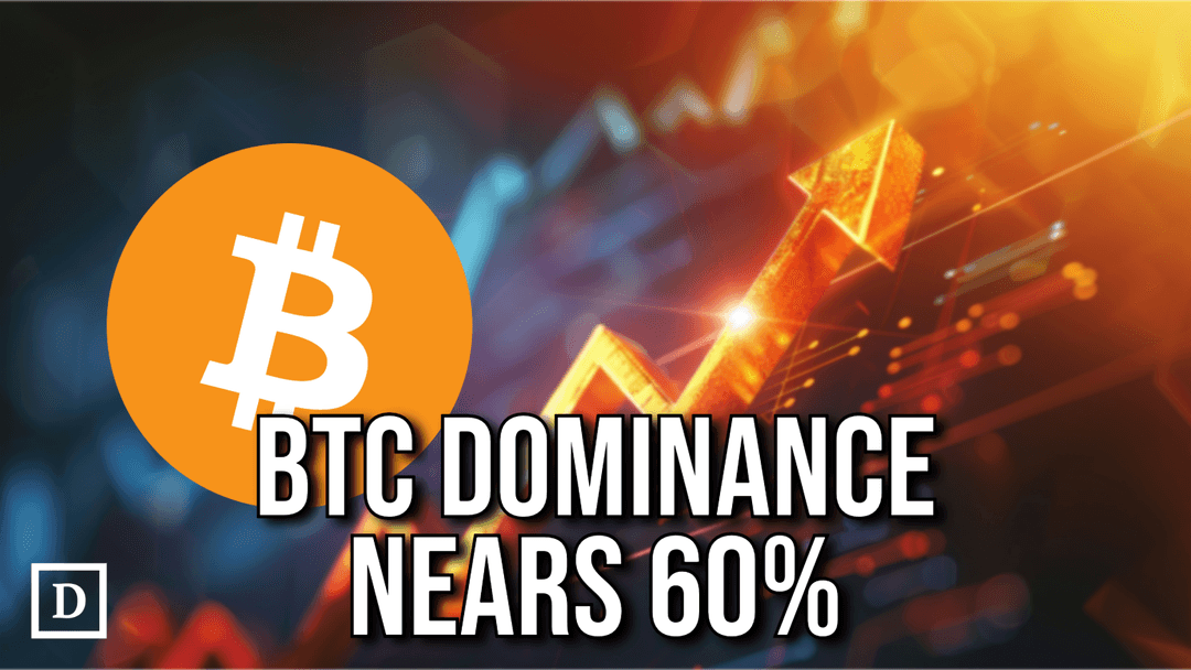 Bitcoin symbol with an uptrending arrow