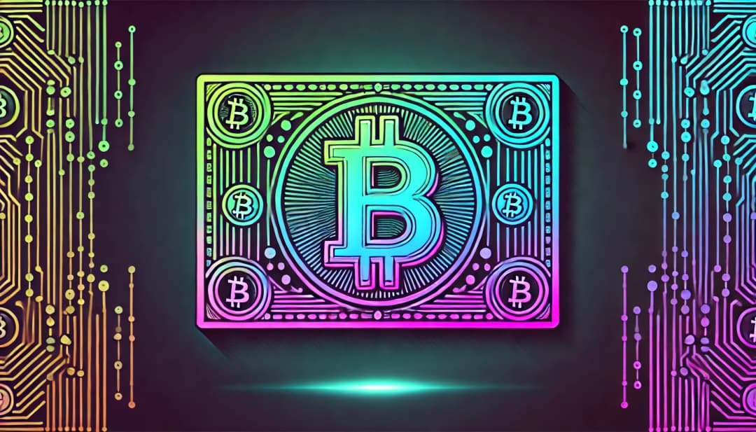 image of a bitcoin-backed dollar