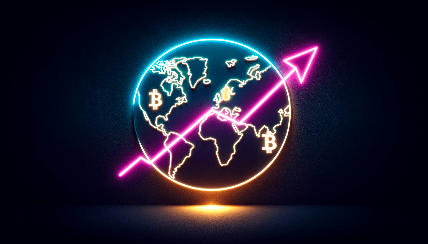 The image representing the rise in global cryptocurrency adoption.
