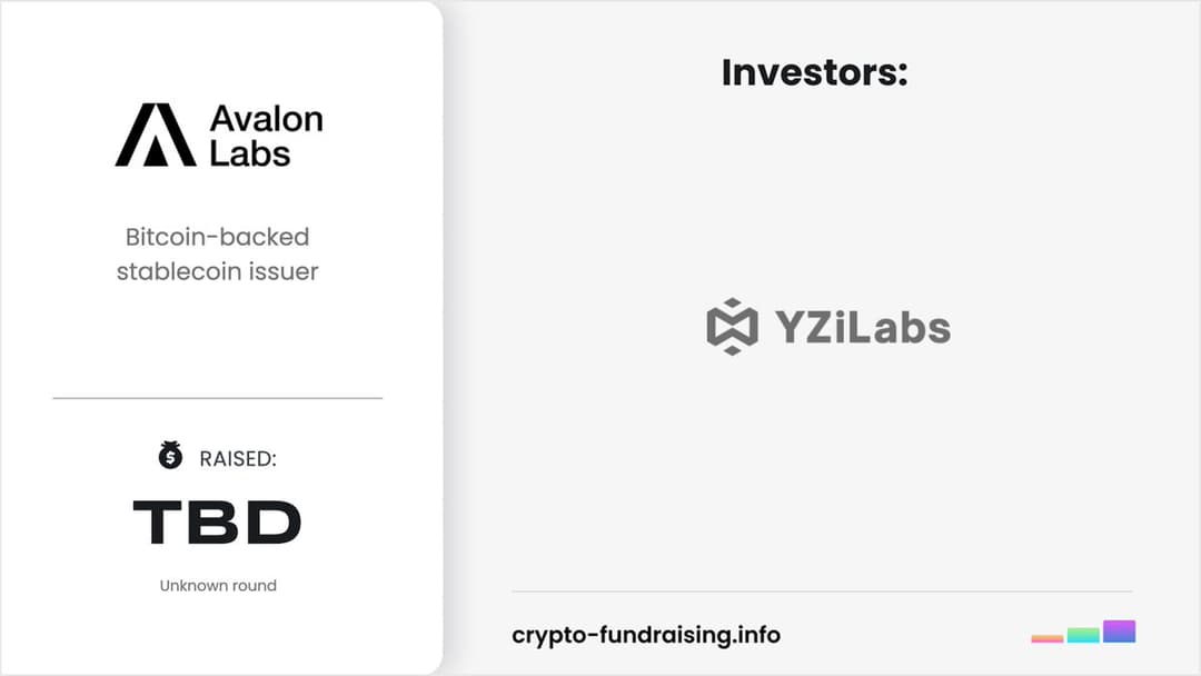YZi Labs Invests in Avalon Labs, Backer of USDa Stablecoin and BTC-Collateralized Lending