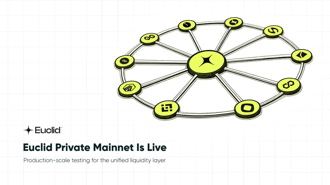 Euclid Private Mainnet Goes Live to Validate Unified Liquidity Infrastructure at Production Scale