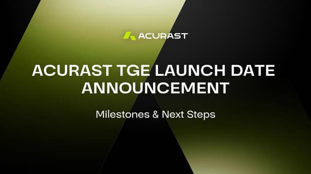 Acurast Association Announces Token Generation Event (TGE) Date and Preps for Mainnet Launch