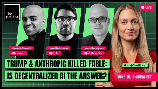  🟢 LIVE - The Fable Backlash: Is This the Case for Decentralized AI?