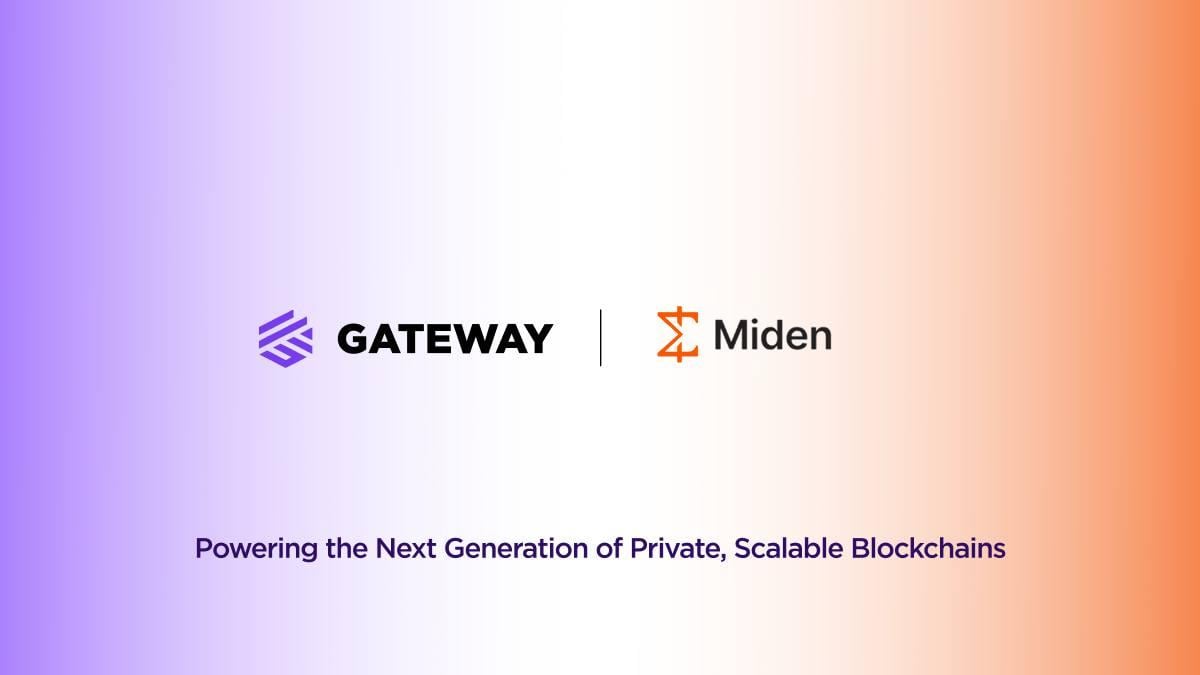 Miden Partners With Gateway.fm to Build Scalable, Privacy-focused Blockchain Network