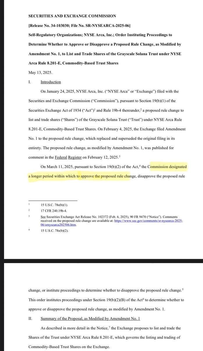 SEC Delays Decision on Grayscale's Spot Solana ETF ($SOL) Amid Increased Cryptocurrency ETF Scrutiny