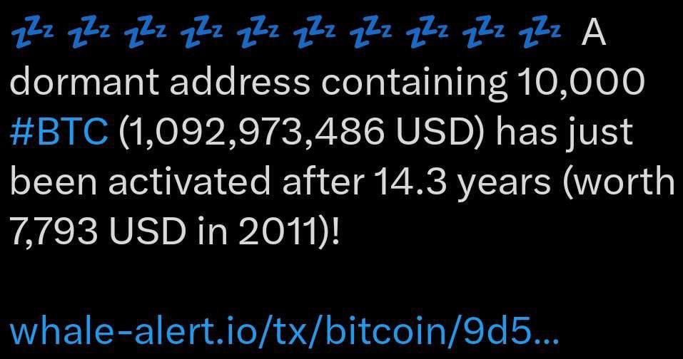 Dormant 2011 Bitcoin Wallets Shift 20,000 Coins Worth $2.2 Billion