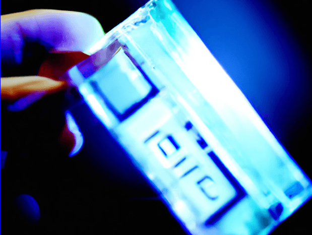 A person holding an ID card.
