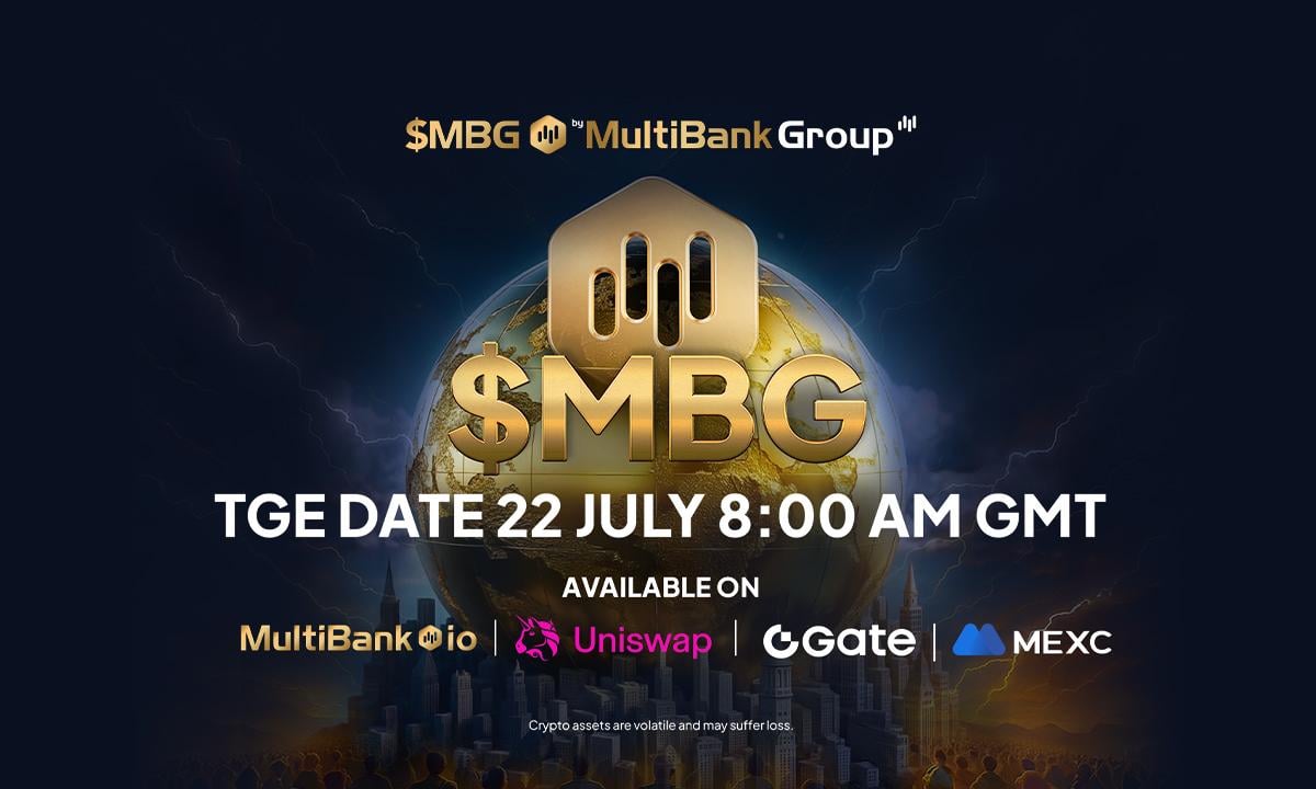 MultiBank Group's $MBG Token TGE Is Live on MexC, Gate.io, Uniswap and Multibank.io.