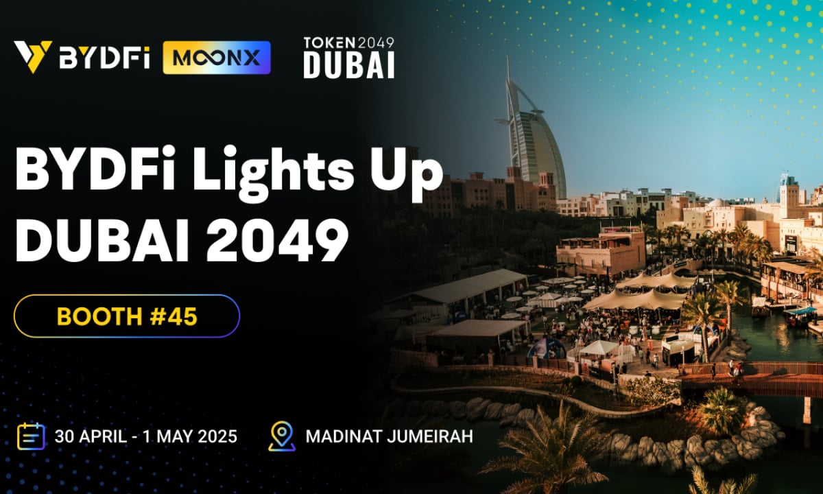 BYDFi Becomes Official Sponsor of TOKEN2049 Dubai, MoonX On-Chain Trading Tool Makes Its Debut in the Middle East