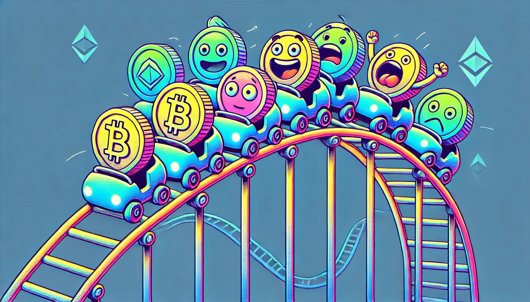 bitcoin on a rollercoaster
