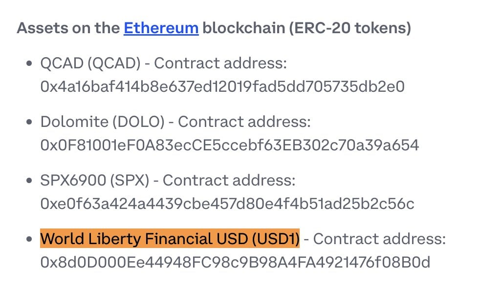 Coinbase Puts World Liberty’s USD1 Stablecoin on Listing Roadmap