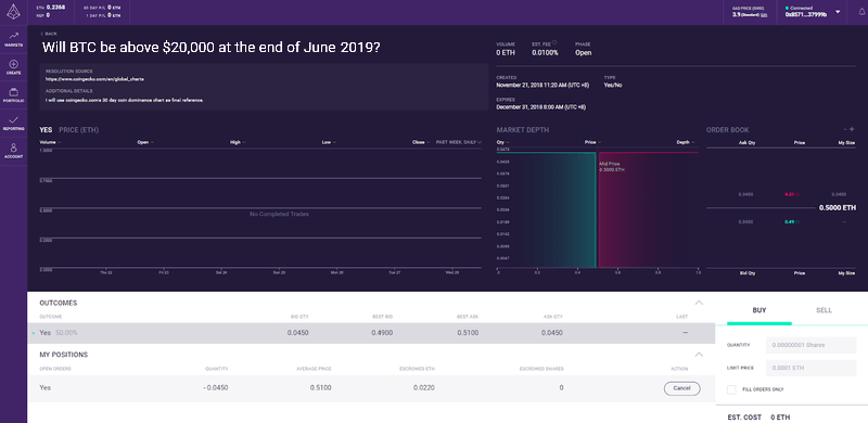 Augur Interface screenshot