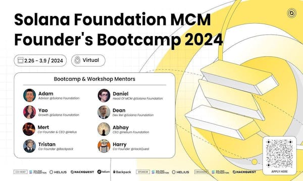 Solana Foundation MCM Founders’ Bootcamp Elevates Web3 Education in Partnership with HackQuest