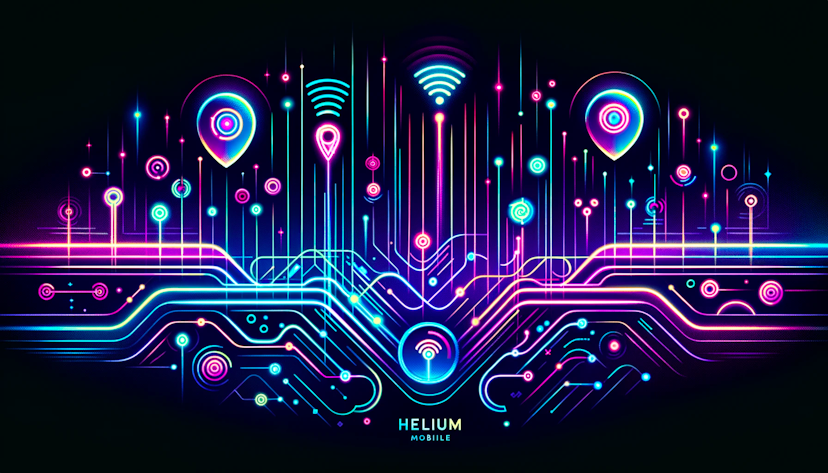 A neon colored image featuring the futuristic connectivity and digital transformation.