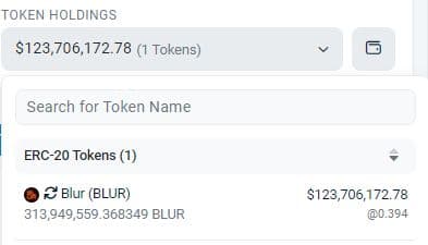 BLUR Staking Contract Balance