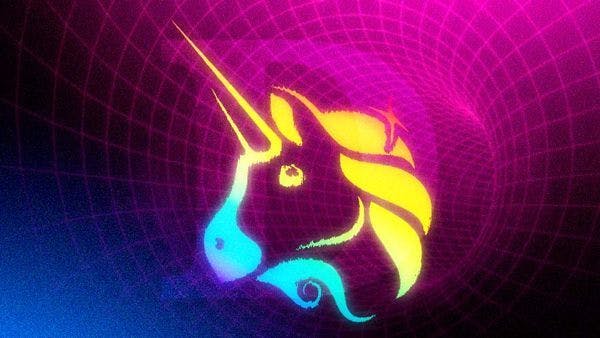 Uniswap's unicorn logo.