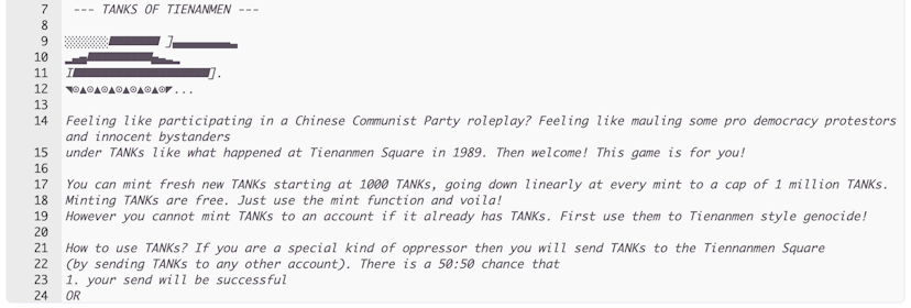 “Tiananmen” Contract on BSC Seeking to Provoke CZ