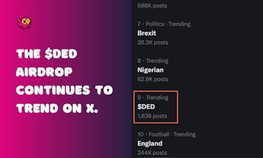 DED Trends on Twitter After Memecoin Snapshot Announcement