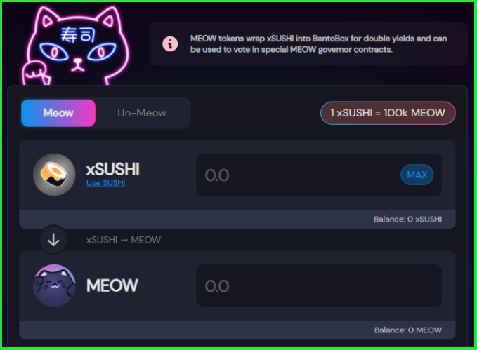 Meowshi Boosts Yields for SUSHI Stakers In Run-up to V3