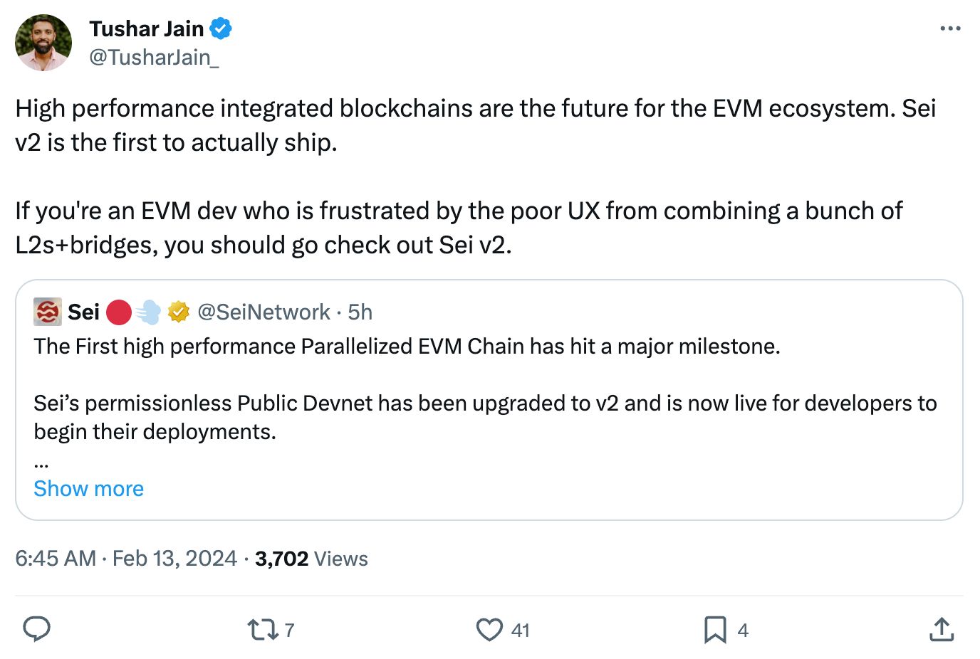 Screenshot of a tweet