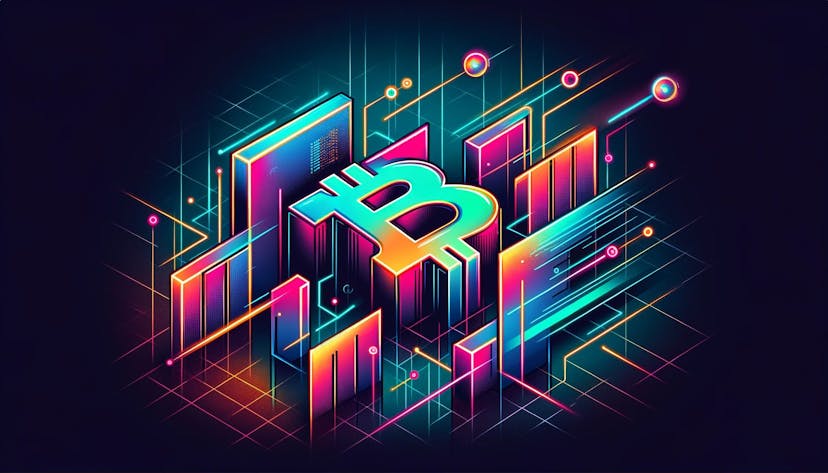 Bitcoin B with neon colors