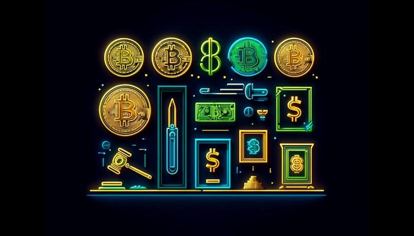 representations of rare Bitcoin collectibles