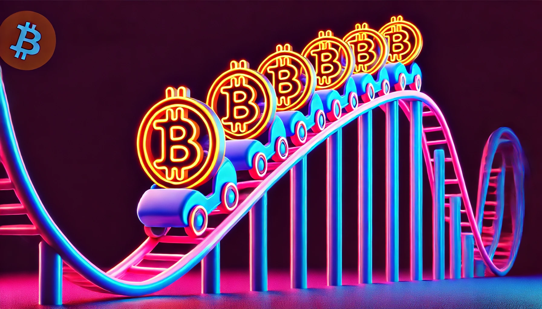 bitcoin on a roller coaster