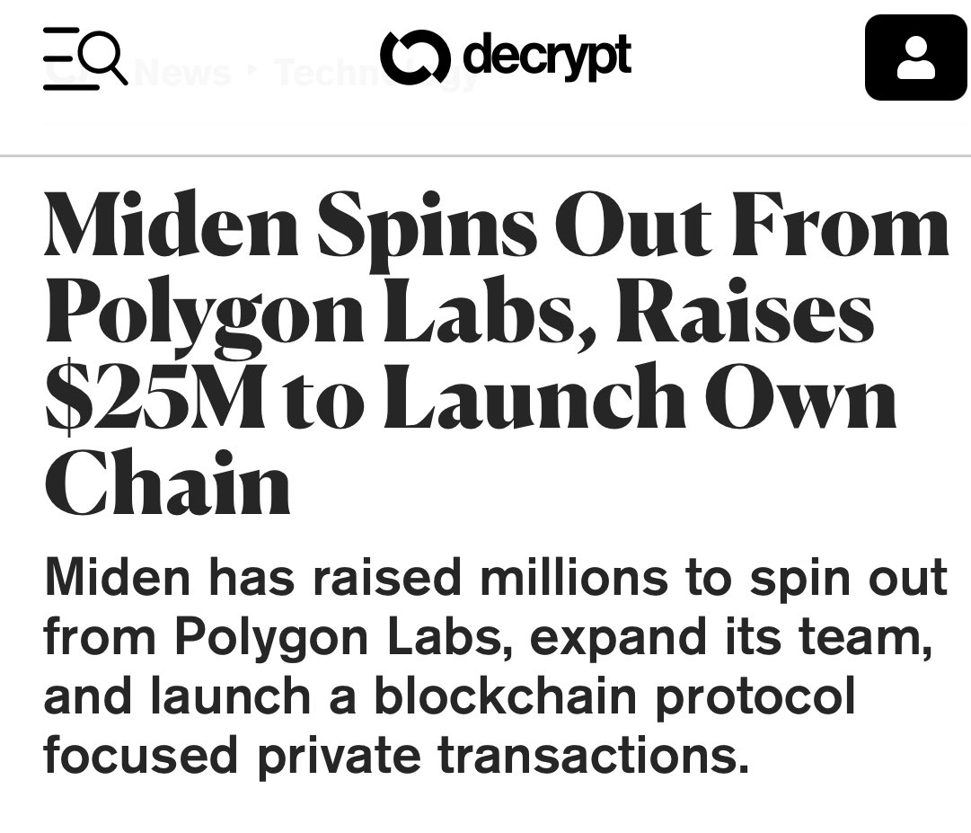 Miden Raises $25M for Privacy-Focused ZK-Rollup L2 Blockchain, Spun Out From Polygon Labs
