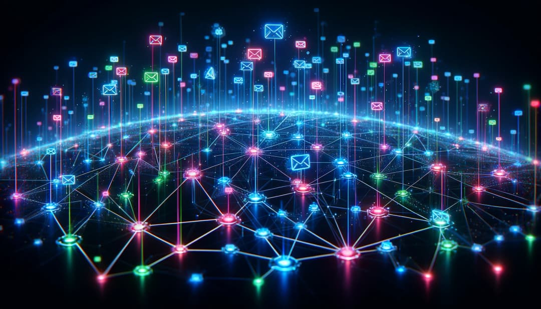 image depicting a network of telegrams