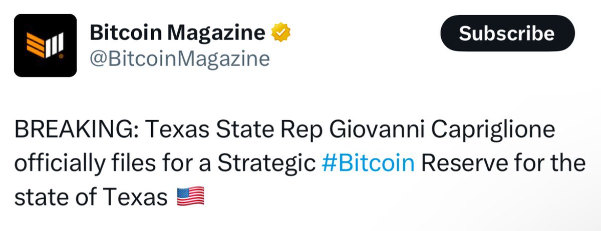 Texas Rep. Giovanni Capriglione Proposes H.B. No. 1598 for Strategic Bitcoin Reserve