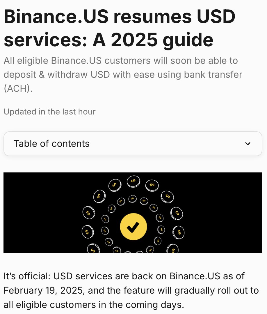 Binance US Resumes USD Services After SEC Lawsuit Suspension Since June 2023