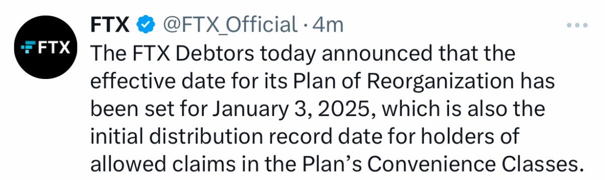 FTX Plans $16 Billion Bankruptcy Payouts via BitGo and Kraken, Starting January 3, 2025, Within 60 Days