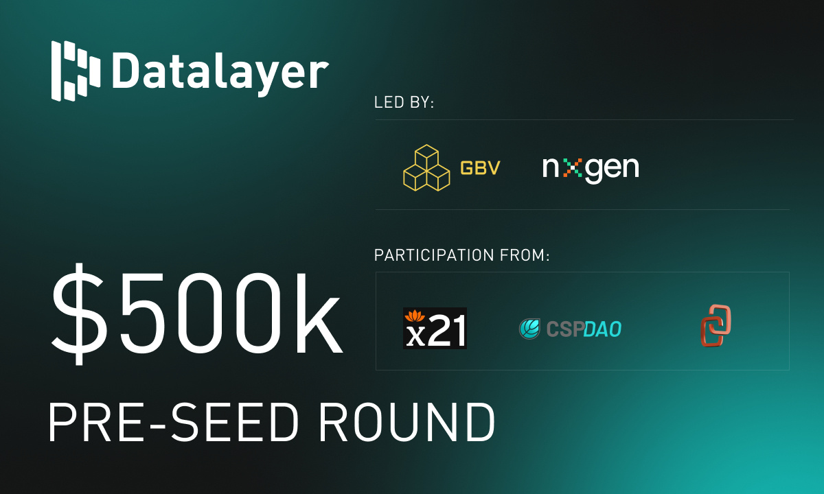 Datalayer Secures $500k in Pre-Seed Funding to Revolutionize Blockchain Scalability with Personal Blockchains