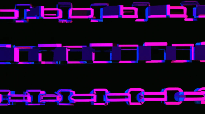 Three purple blockchains