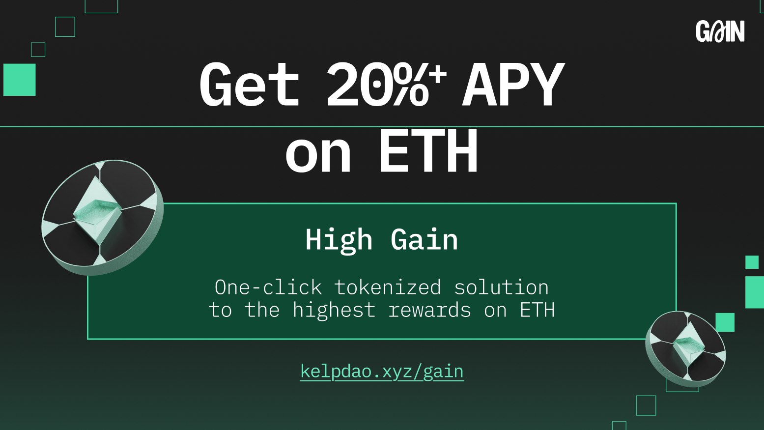 Get ~20%+ APY on ETH with High Growth Vault by Kelp.