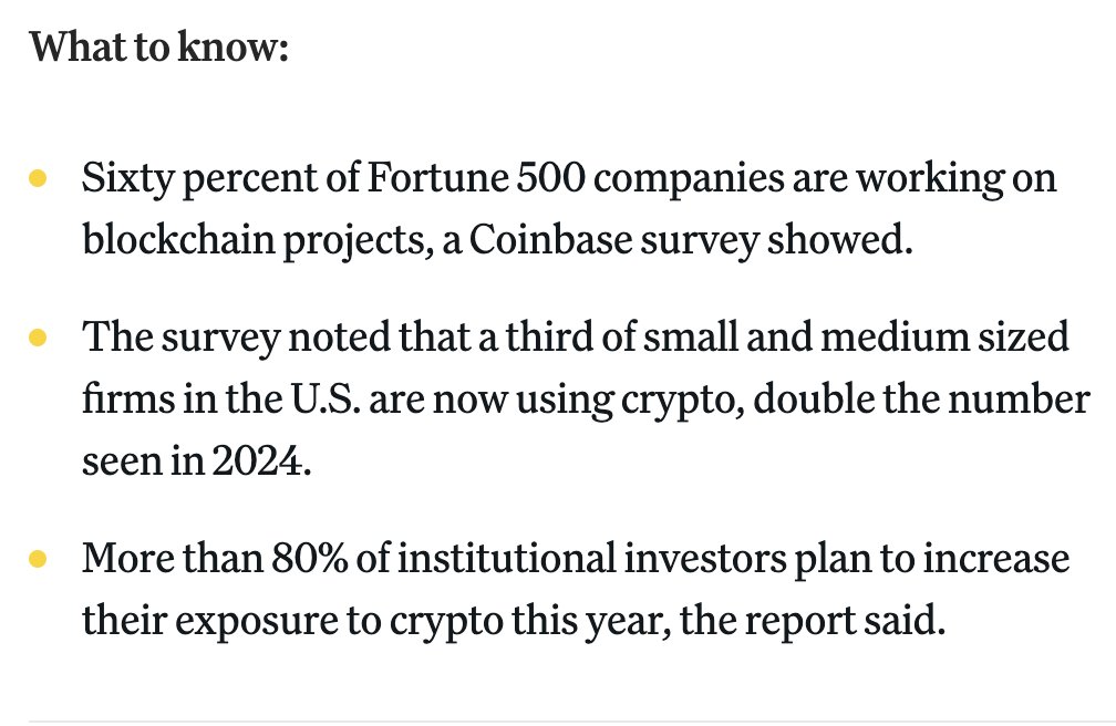 Coinbase Survey: 60% of Fortune 500 Firms Now Pursuing Blockchain Projects