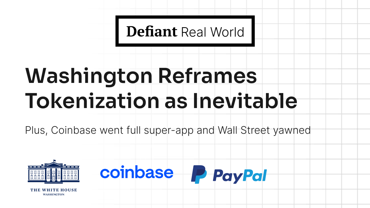 Washington Reframes Tokenization as Inevitable