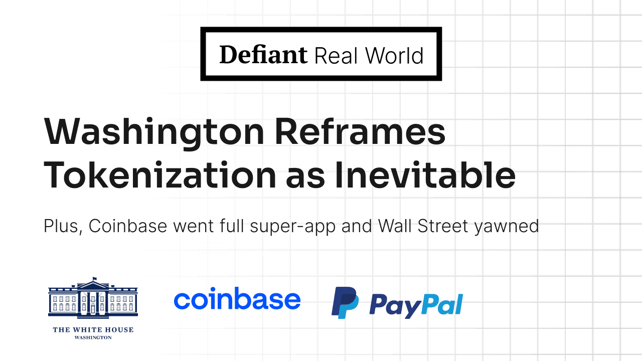 Washington Reframes Tokenization as Inevitable