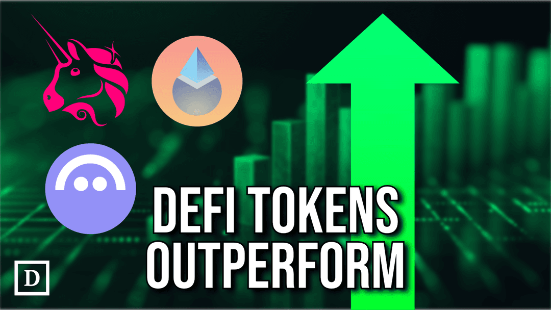 defi logos with green arrow
